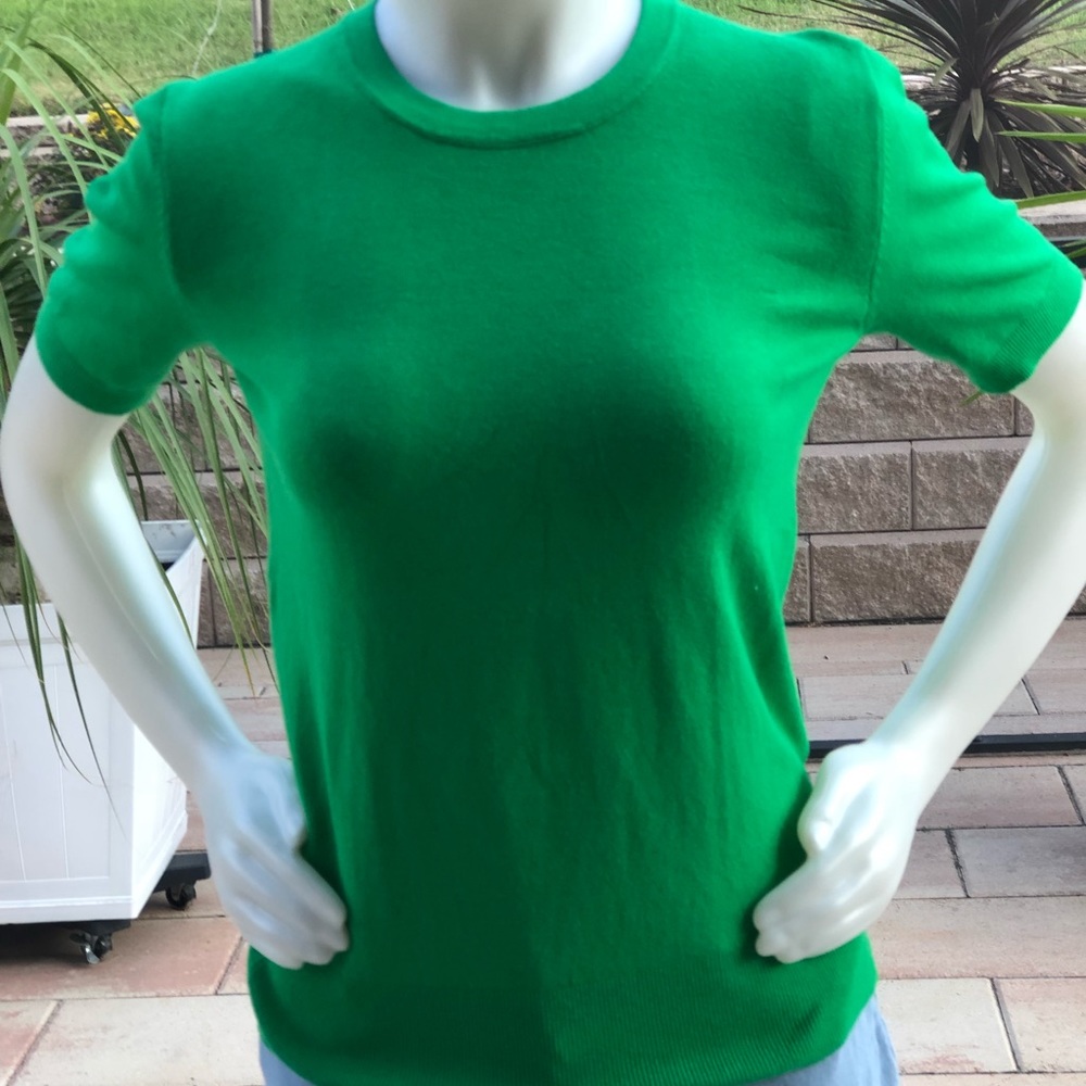 Zara Kelly Green Knit Blouse